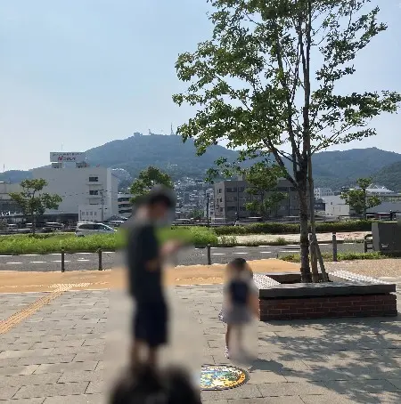 長崎駅西口近くにあるポケふたの設置場所