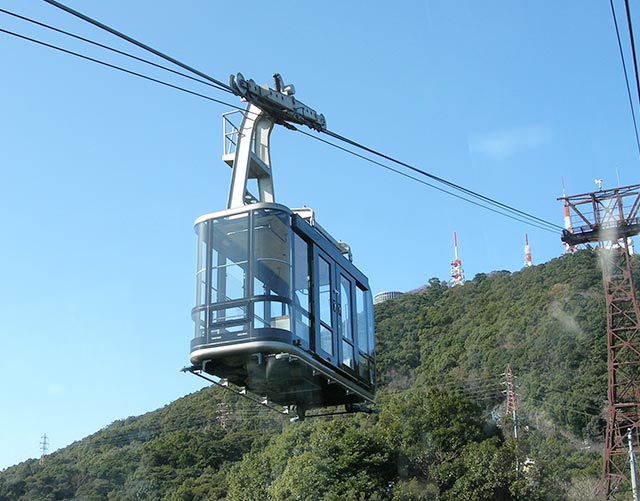 稲佐山のロープウェイ