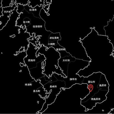 雲仙　足湯　地図